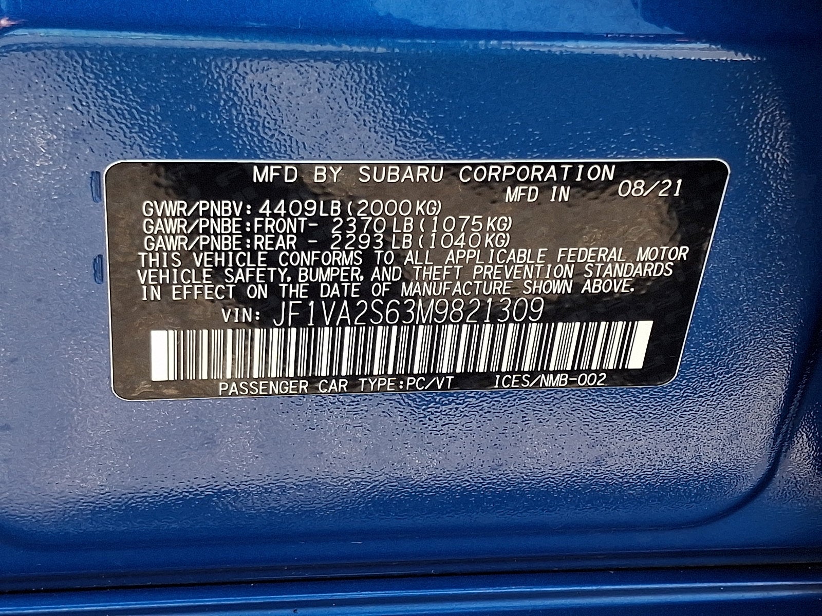 2021 Subaru WRX STI