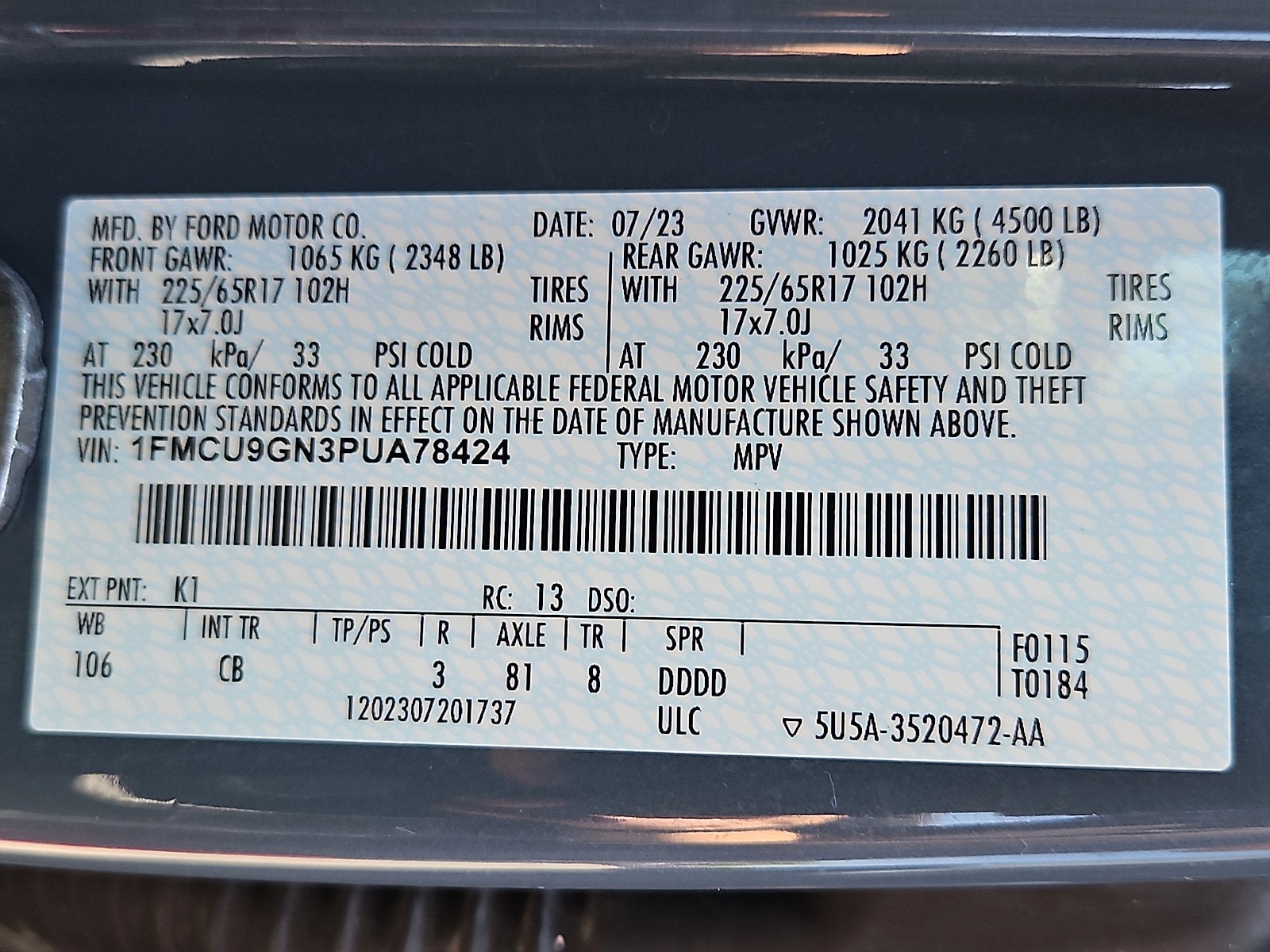 2023 Ford Escape Active