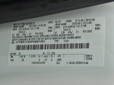 2023 Ford Transit-250 T-250 130" Med Rf 9070 GVWR RWD