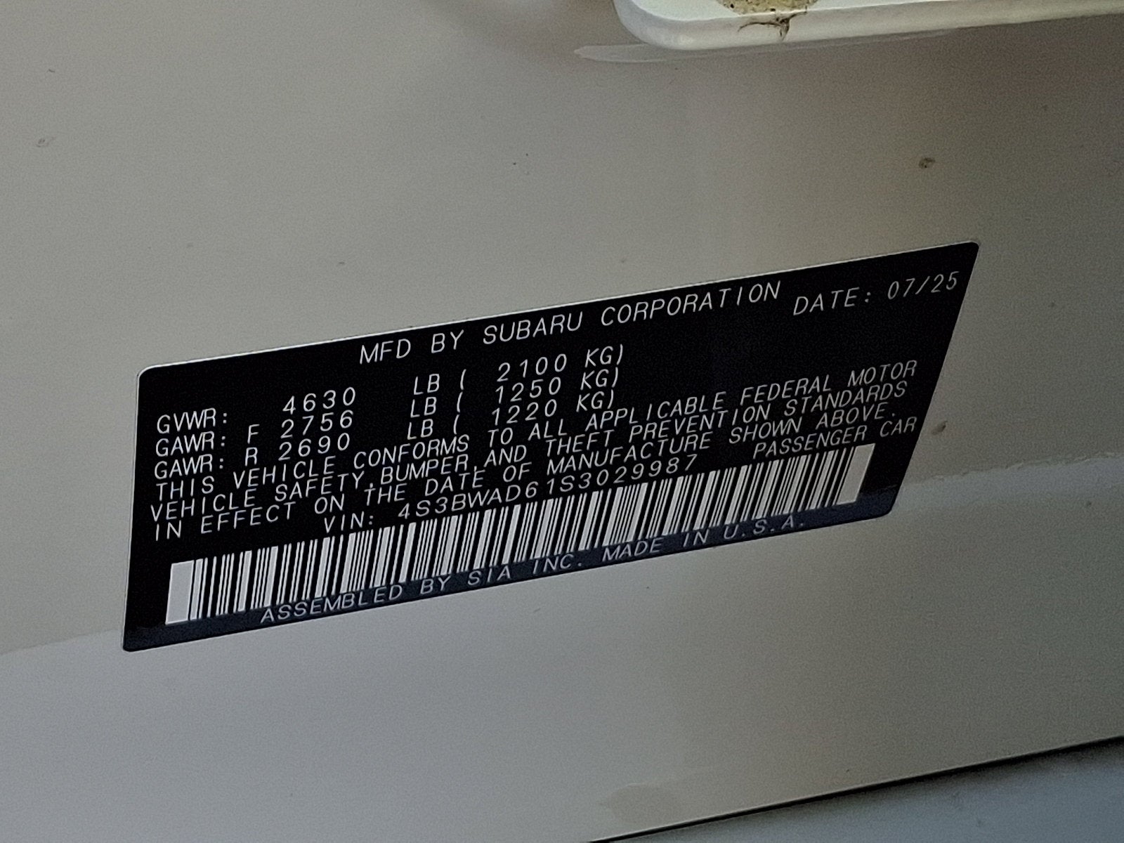 2025 Subaru Legacy Premium