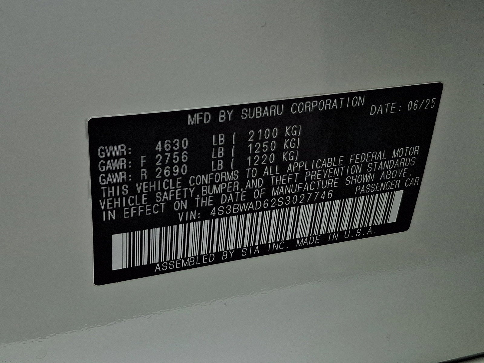 2025 Subaru Legacy Premium
