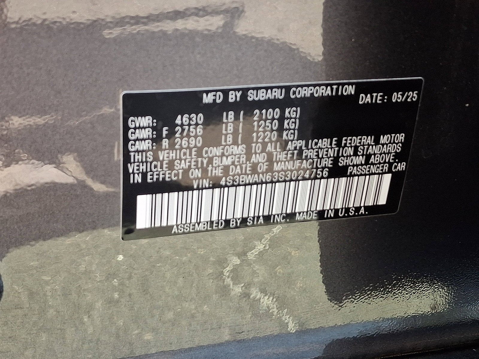 2025 Subaru Legacy Limited