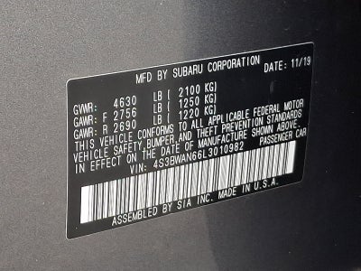 2020 Subaru Legacy Limited