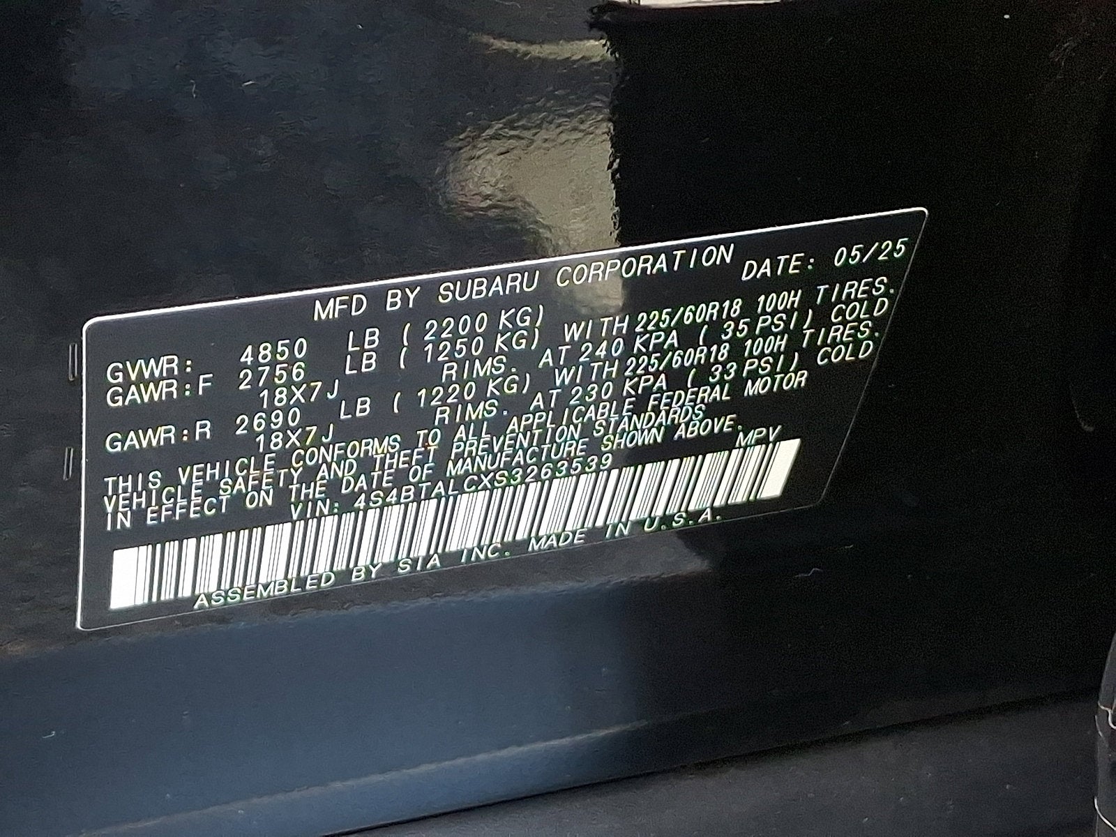 2025 Subaru Outback Onyx Edition