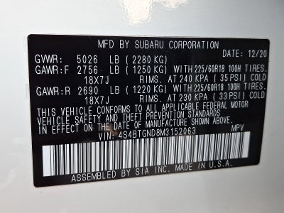2021 Subaru Outback Limited XT
