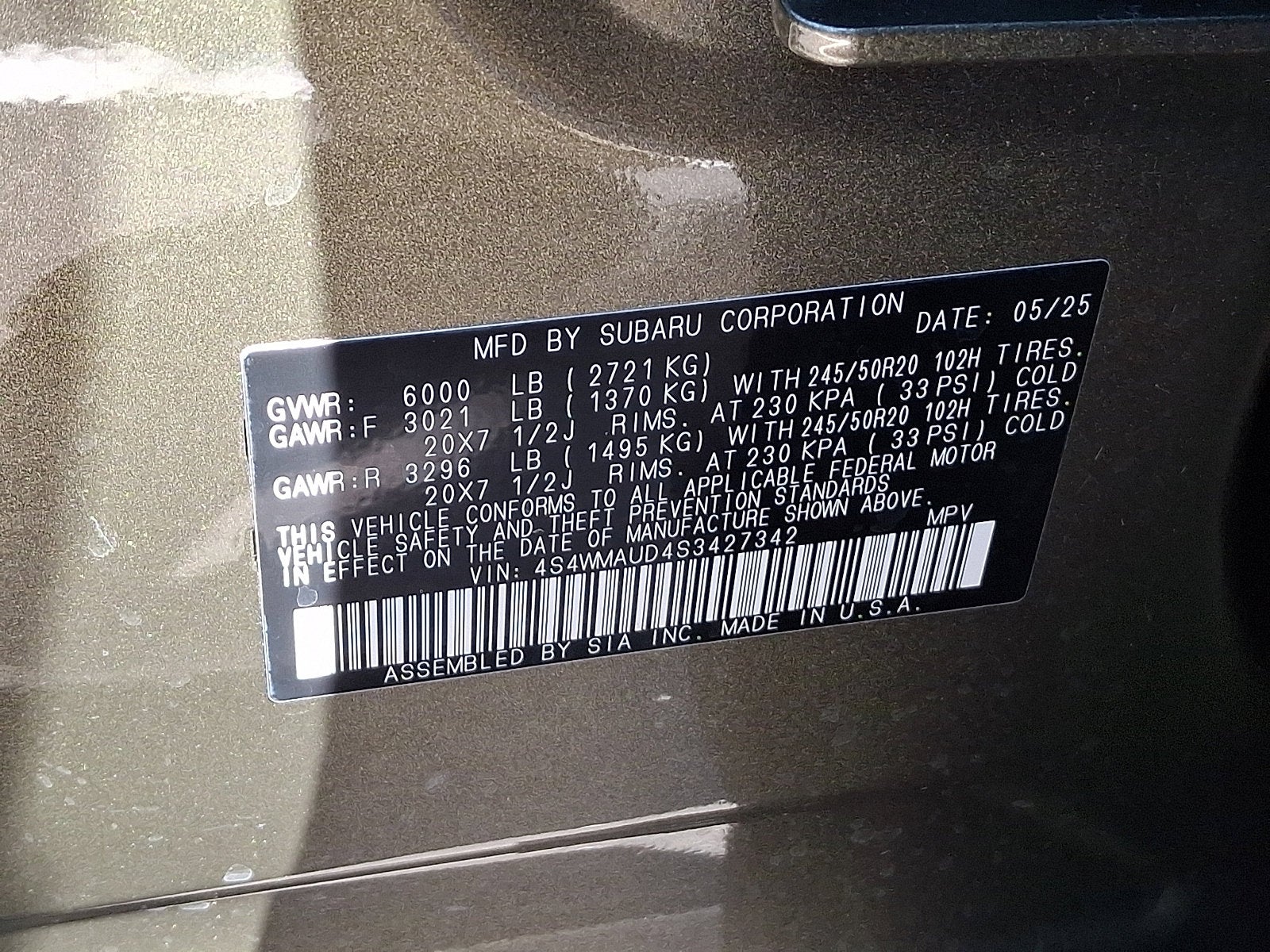 2025 Subaru Ascent Touring