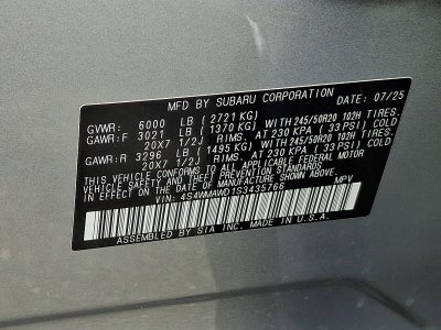 2025 Subaru Ascent Onyx Edition Touring
