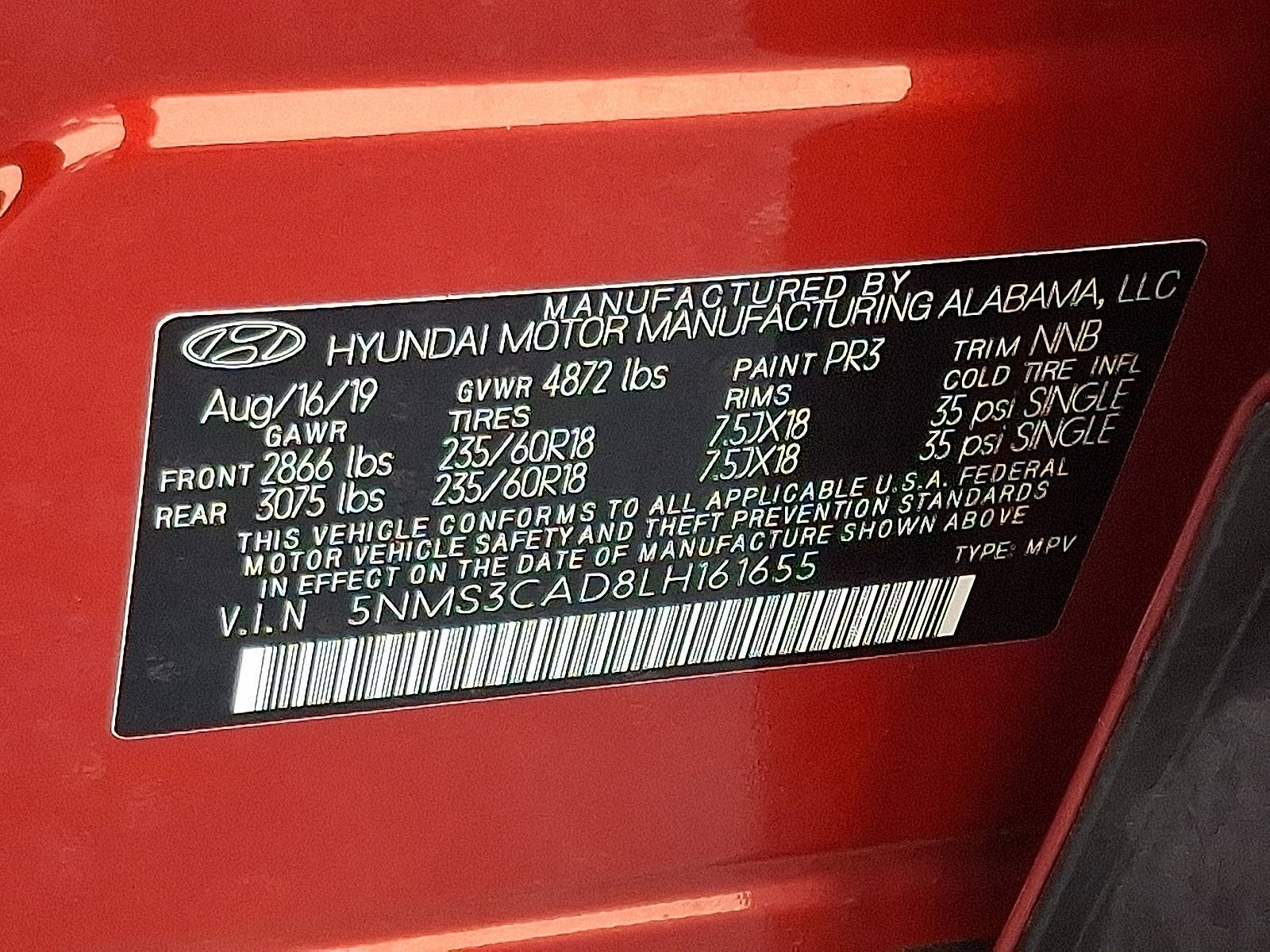 2020 Hyundai Santa Fe SEL