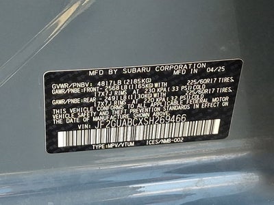 2025 Subaru Crosstrek AWD